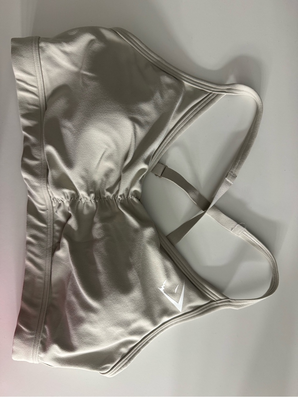 Gymshark Cream Padded Light-Support Sports Bra